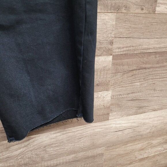 NEW Size 14 Isabel Maternity Bermuda Black Jean Shorts Crossover‎ Panel Black - Picture 11 of 16